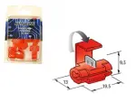 receptacle red, 10 pc blister pack