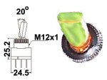 lever switch. green 0-1 LED 12V