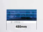 spare glass 480mm panel, blue, keskklaas
