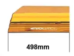 spare glass 498mm panel, yellow, otsaklaas