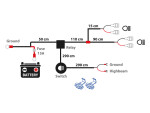 cable set 12V relay+ switch red.LED 12V