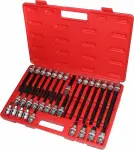 32-os. 1/2" ribe-torx bits set long+short. m5-m14 triumf