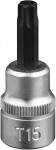 3/8" Star Bit Sockets torx tx t15. satin cr-van. hanging packaging jbm