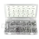 550-os. screws set (faasitud head) zinc plated 2.8-4.8mm different lenghts jbm