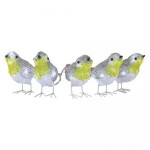 decoration 30 LED linnud 5pc 11cm cold light