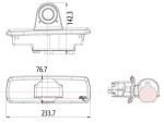 TAGAKAAMERA with brake light body OPEL/RENAULT 12V