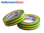 HELLERMANN tape yellow- green (10KPL) 15x0,15mm 10M