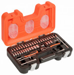 Sockets and bits set 4-13mm 46 pcs 1/4"