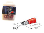pin red 4 round. male. ( 100pc/PK)