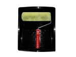 Paint roller green L25cm+handle +cup