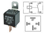 Power relay WEHRLE 24V 30A 4-kl. 24V