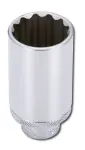 socket 12- Point 3/8", dimensions meter: 20mm, type adapters: long, length. 63mm