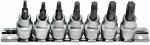 7-part. 3/8" torx socket bits set t15-t50. on rail triumf