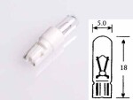 with plastic socket BULB 24V 1.2W (Kw2x4.6D)