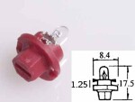 with plastic socket BULB 24V 1.5W (BX8.4D)
