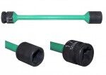 1/2" moment socket, 17mm, 120nm, long, l=200mm green