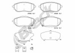 BRECK 25698 00 701 00 / brake pad set front, fits: toyota auris, corolla 1.2-1.8h 10.12-08.19