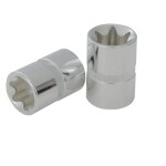 Torx socket 1/2" CHROMEplus,riputussildil E16, KS Tools