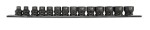 sockets 3/8" 6-19 mm, low (22,5mm)