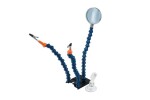 Soldering holder with magnifying glass