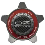 OZ Racing Wheel Cap 81210330 M671 Grigio Corsa+Red ring