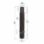M14x1.5x90 Stud 1 pcs (PRD90CH5)