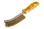 hands brush 265mm brass yellow plastic handle