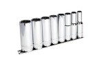 socket set 1/2" long, on a metal mount