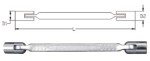 socket with joint Wrench 18X19 mm CRV