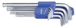 long Hex wrenches set, ball head 9-pc