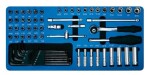 socket set 1/4" , 62-pc, inch-size