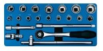 socket set 1/2" , 21-pc, inch-size