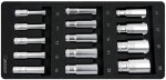 socket set 1/2" long, 14-pc