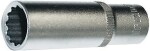 1/4" long socket 14mm. 12-Point triumf