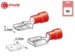 Slotted terminals set 6.3mm