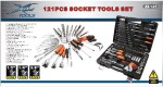 socket set 1/4“ - 3/8" - 1/2" 121-pc