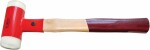 bumping free plastic head hammer wooden handle. head diameter 50mm triumf