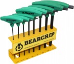 8pc. t-hex ball head keerajate set 2-10mm. mosiv special steel. green 1k head beargrip