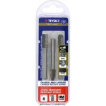 Tivoly Carbide Rotary Burr Set – 3-Piece, Ø8mm, Chip-Breaker Teeth, 6mm Shank, TECHNIC Series
