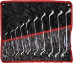 10pc. ring-Open End Wrench set 6-32mm. textile-pvc bag triumf