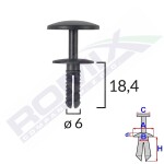 ROMIX C10013 / expansion bolt 25pcs universal 6mm black