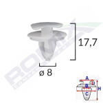 car fastener upholstery (Suitability: fixing sides and upholstery covers, number package: 25 pc.) ALFA ROMEO; FIAT; LANCIA RENAULT MASTER I, TRAFIC 07.80-03.01