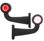 Side marker light LED left.red/white,90°/L:181, cable 0,45M