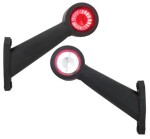 Side marker light LED right. red/white 45°,L:168, cable 0,45M
