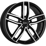 Alloy Wheel Dezent TR dark Black/polished 7.5x18" 5x108 ET48 middle hole 70.1