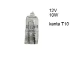 glass socket BULB 12V 10W, (T10, W2.1x9.5d)
