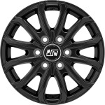 Alloy Wheel MSW 48 Van 6 Holes Matt Black 6.5x16" 6x125 ET68 middle hole 74.1