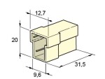 plug box 2-pc.male T-model