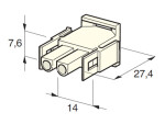 plug 2-pin, Mate N Lock male