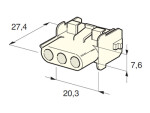 plug 3-pin, Mate N Lock male